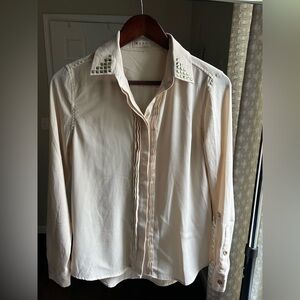 BLVD Cream Studded Women’s Blouse